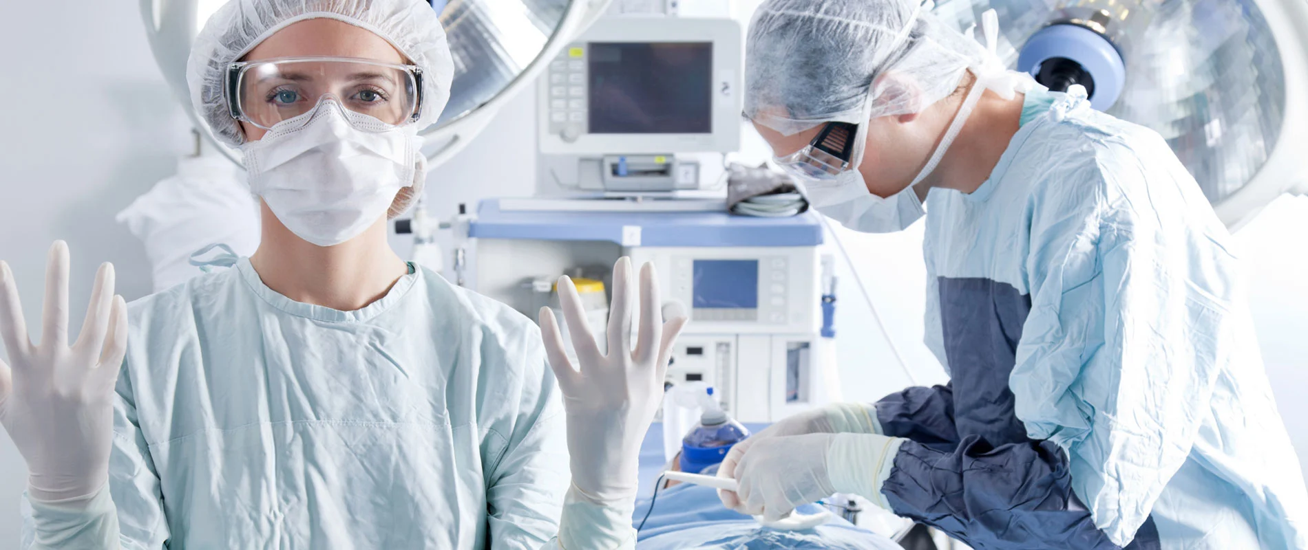 Medical professionals in operating room